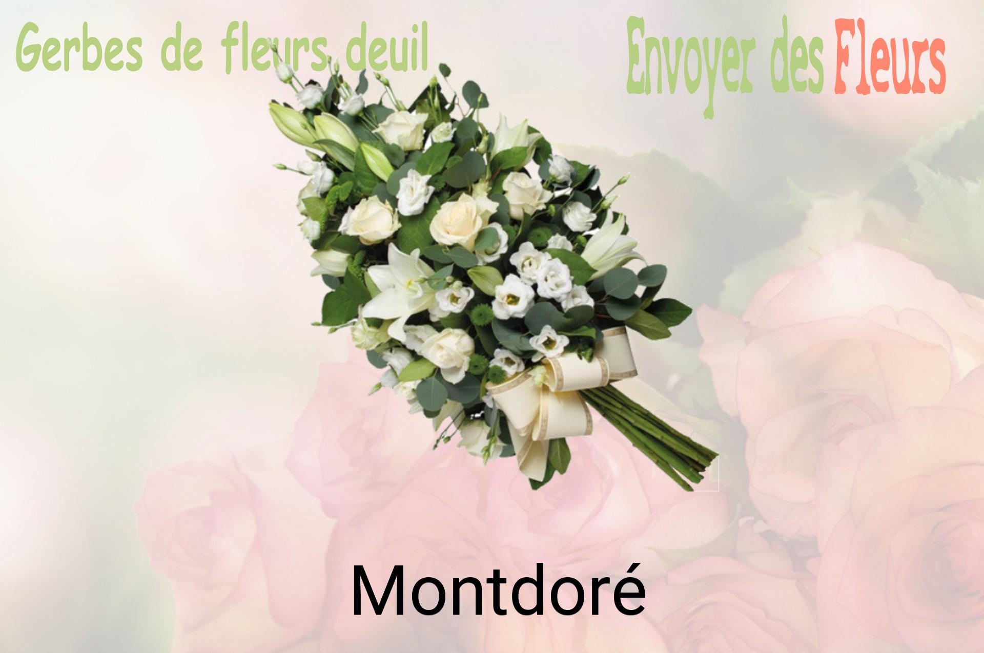 Gerbe de fleurs de deuil livrée à Montdoré